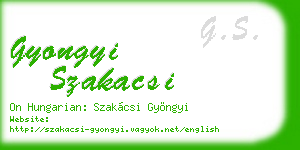 gyongyi szakacsi business card